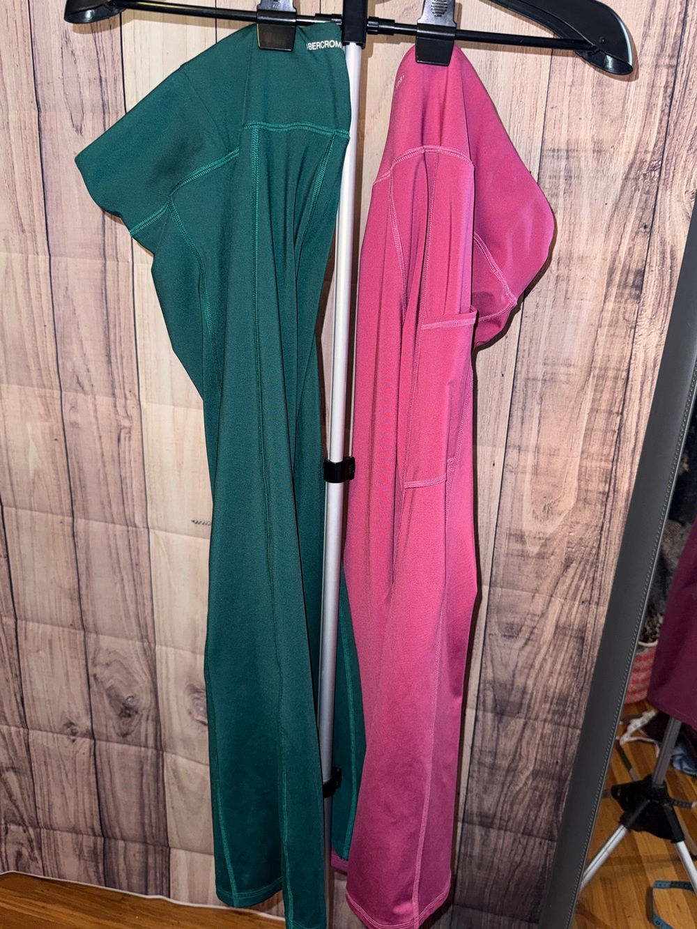Abercrombie YPB Girls Flare Leggings Bundle Pink & Green Size 9/10